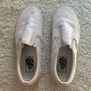 White slip on vans
